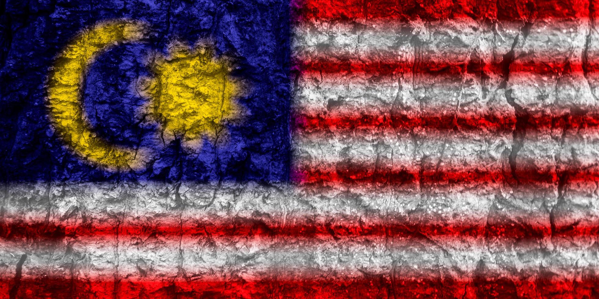 textura de la bandera de malasia como fondo foto