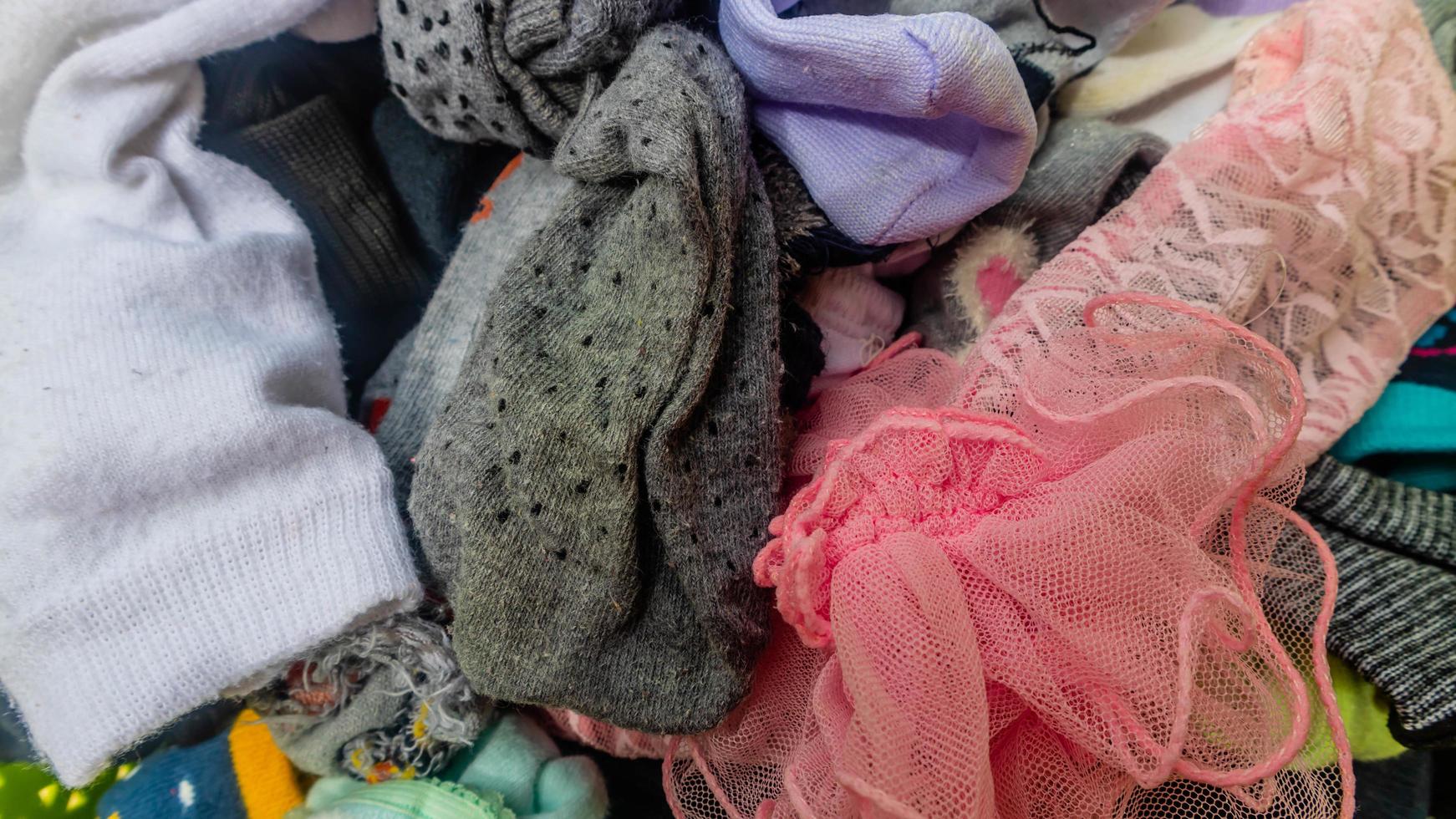 stack of socks in the background photo