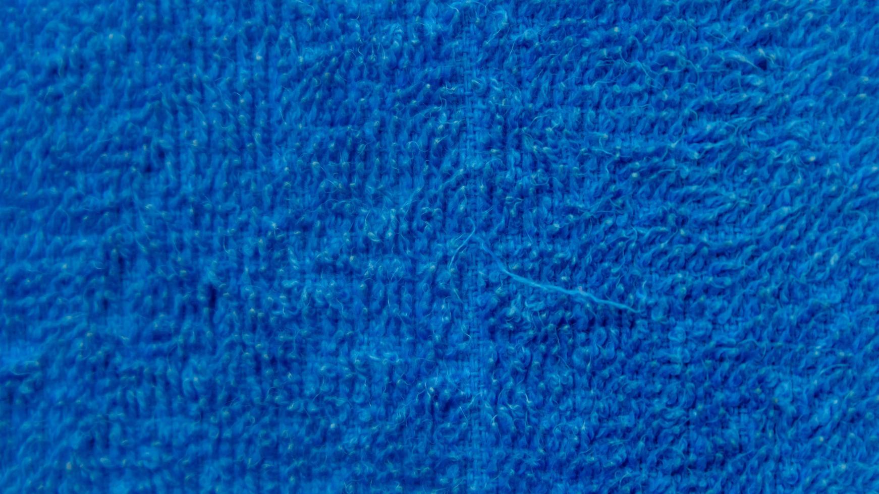 textura de toalla azul como fondo foto