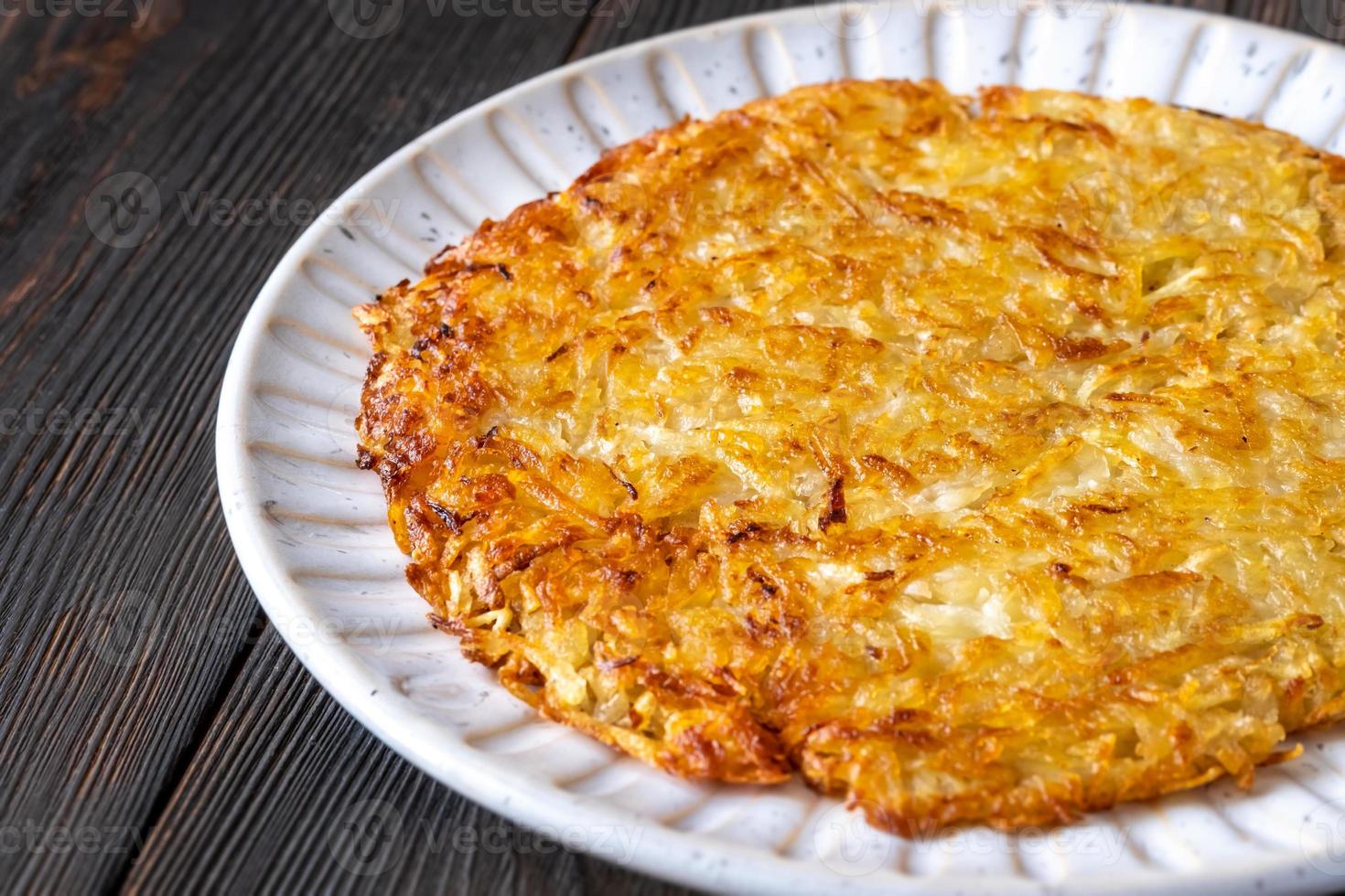 Hash browns in the plate photo