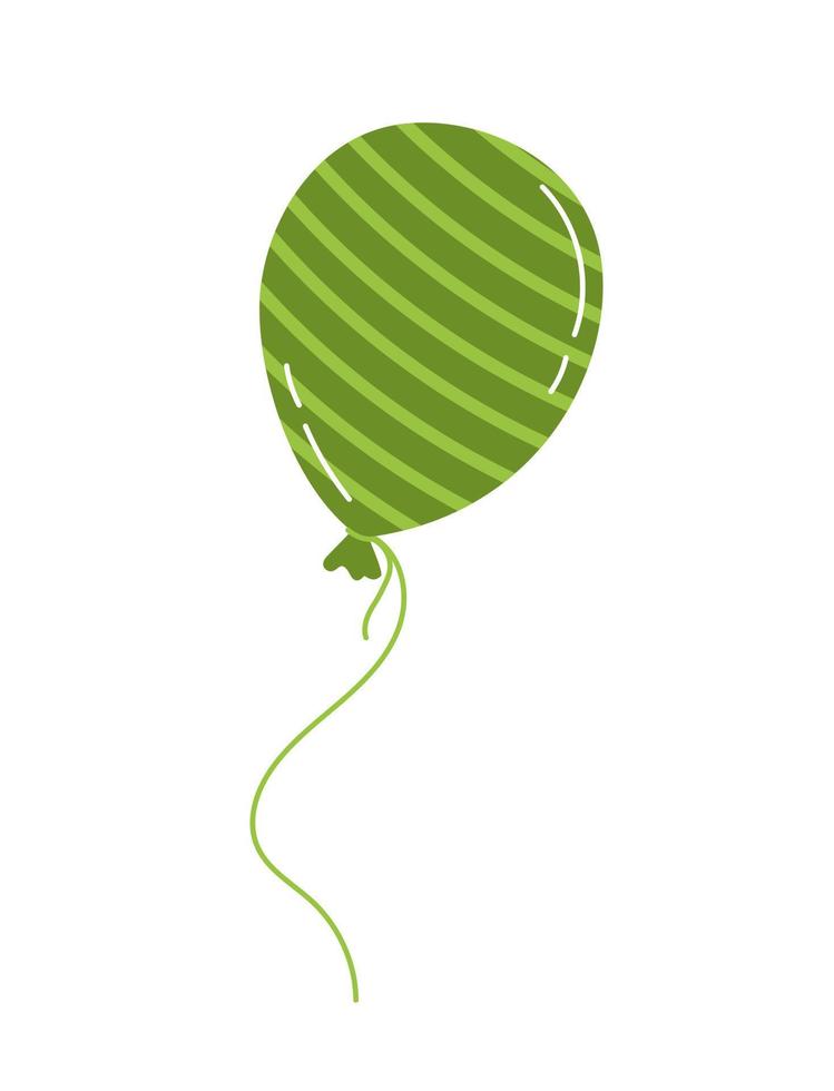 Green Balloon St. Patrick's Day Vector Illustration Flat Style