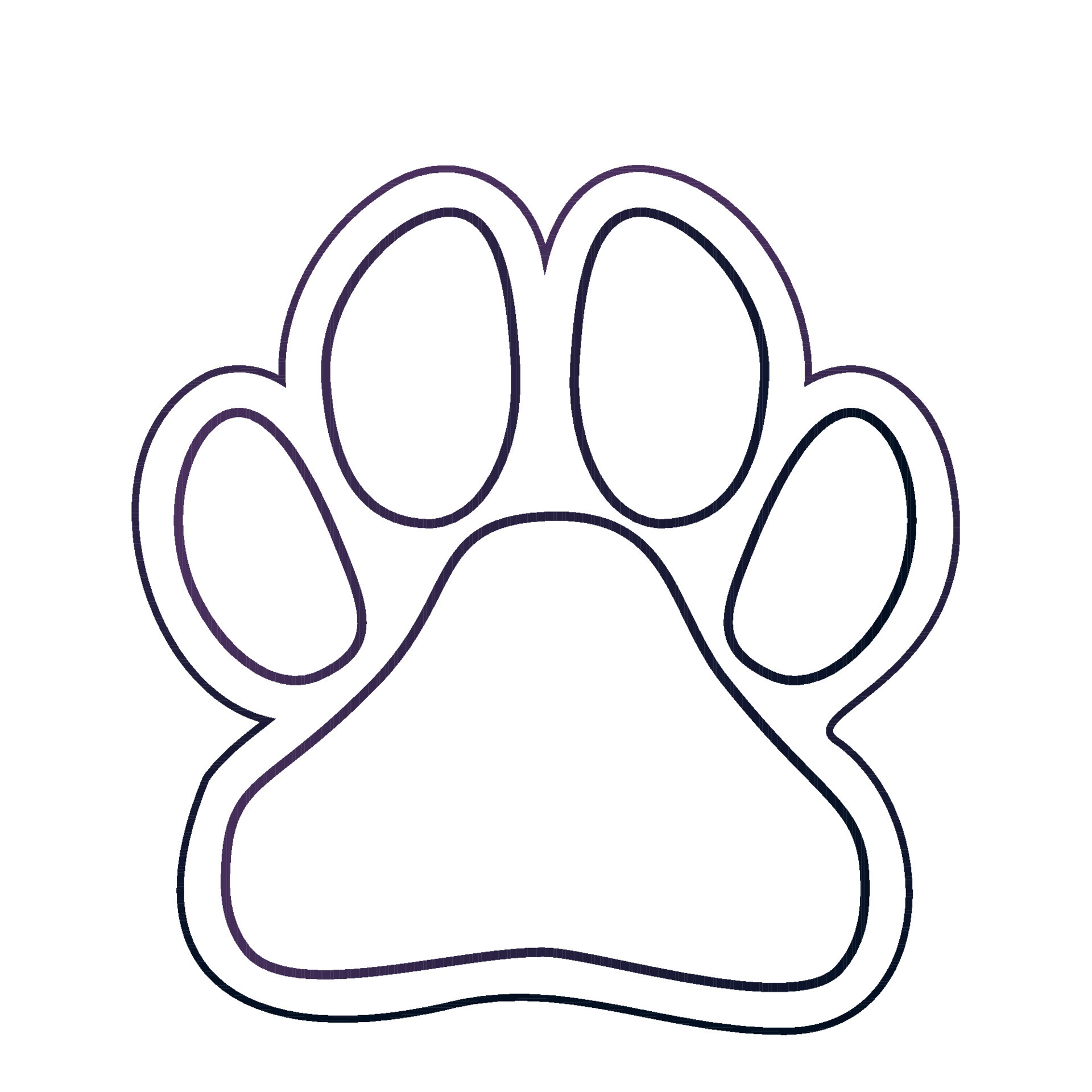 Paw dog print, foot puppy in cartoon style silhouette isolated on white background. Footprint pet, cute shape paw print, animal track or trace foot dog, cat. Vector illustration 16208576 Vector Art at Paw dog print, foot puppy in cartoon style silhouette isolated on white background. Footprint pet, cute shape paw print, animal track or trace foot dog, cat. Vector illustration 16208576 Vector Art at