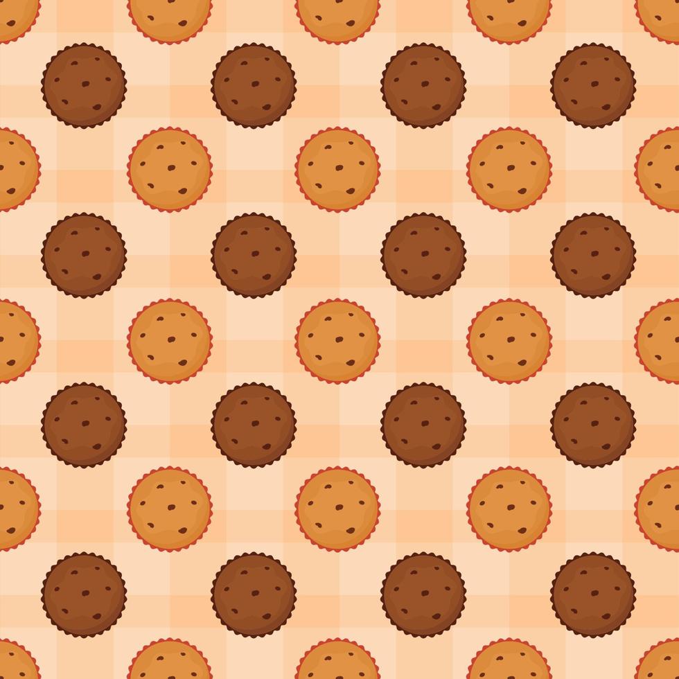 Chocolate Seamless Pattern Design with Choco Decoration in Template Hand Drawn Cartoon Illustration vector