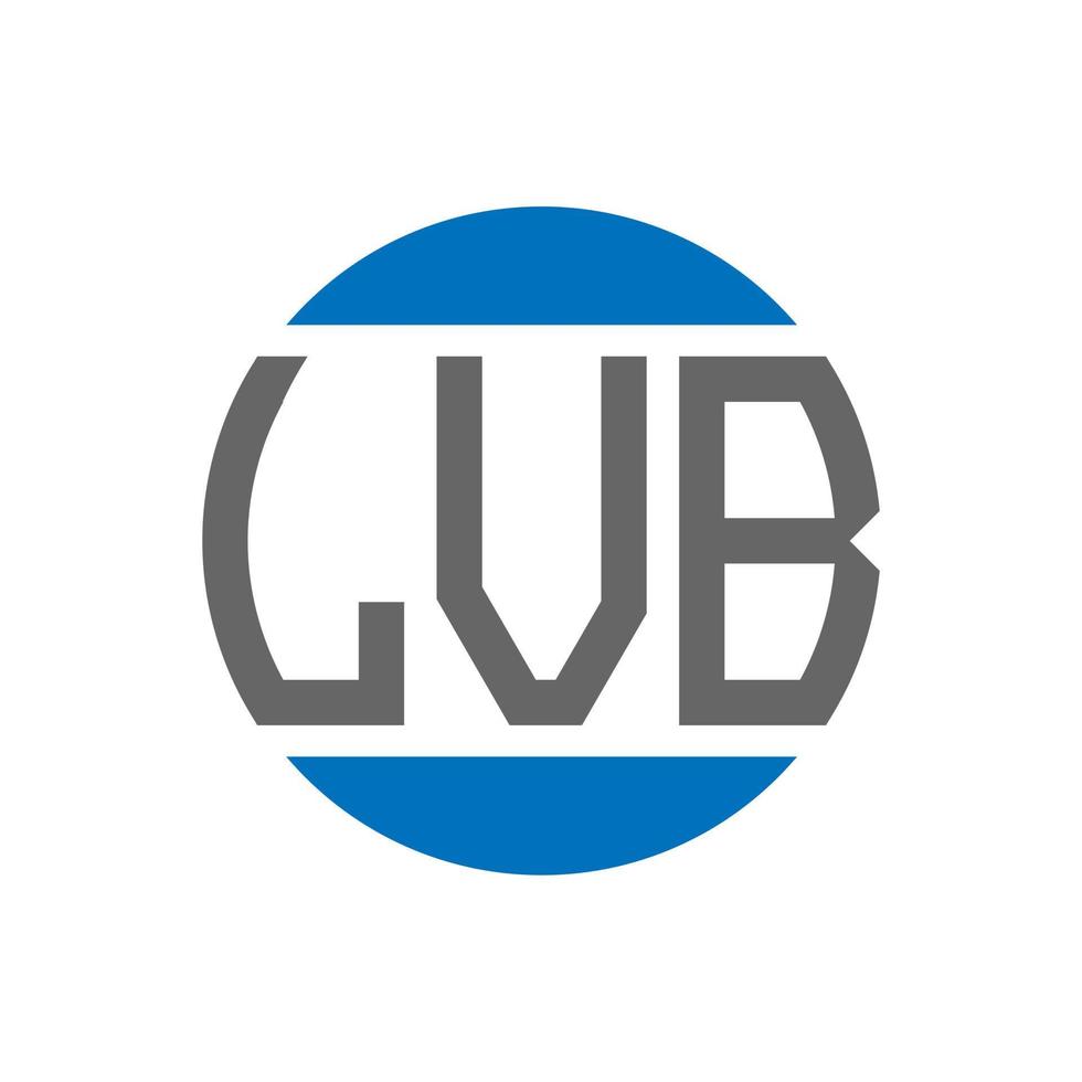 diseño de logotipo de letra lvb sobre fondo blanco. Concepto de logotipo de círculo de iniciales creativas de lvb. diseño de letras lvb. vector