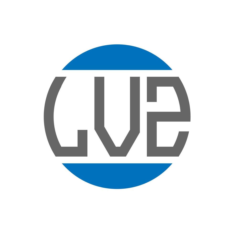 LVZ letter logo design on white background. LVZ creative initials circle logo concept. LVZ letter design. vector