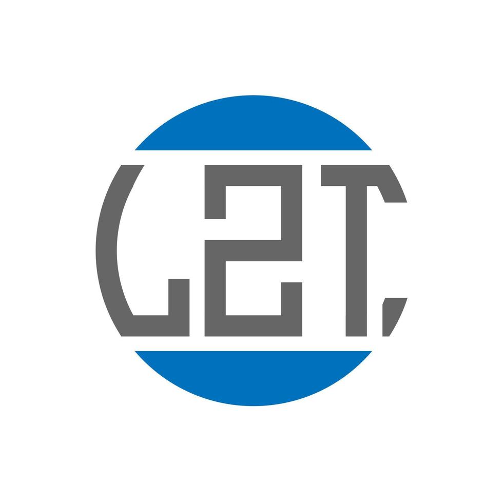 LZT letter logo design on white background. LZT creative initials circle logo concept. LZT letter design. vector
