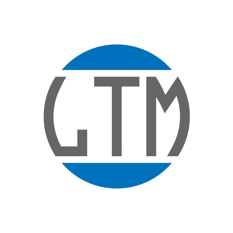 LTM letter logo design on white background. LTM creative initials circle logo concept. LTM letter design. vector