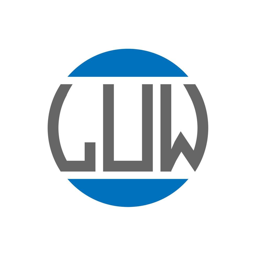 LUW letter logo design on white background. LUW creative initials circle logo concept. LUW letter design. vector