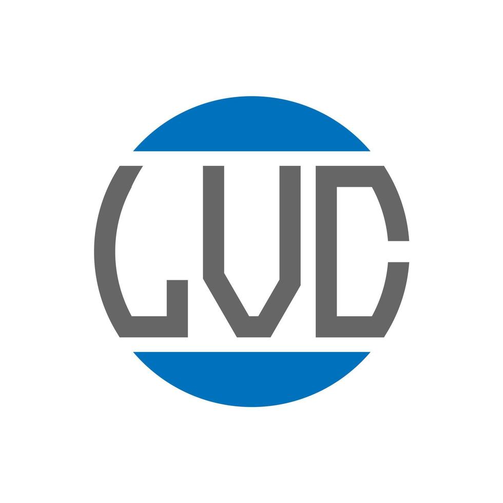 diseño de logotipo de letra lvc sobre fondo blanco. Concepto de logotipo de círculo de iniciales creativas de lvc. diseño de letras lvc. vector