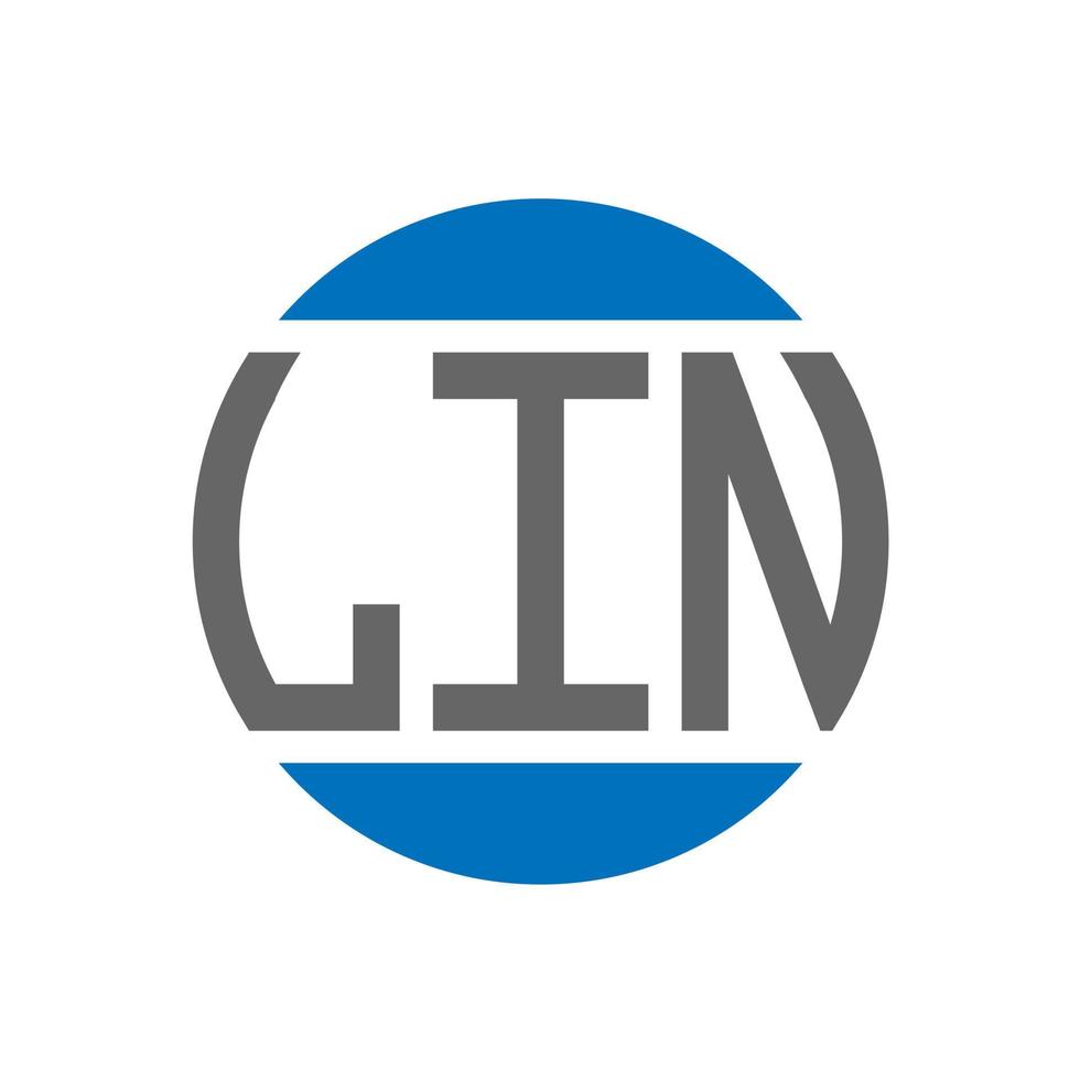 diseño de logotipo de letra lin sobre fondo blanco. concepto de logotipo de círculo de iniciales creativas de lin. diseño de letra lin. vector