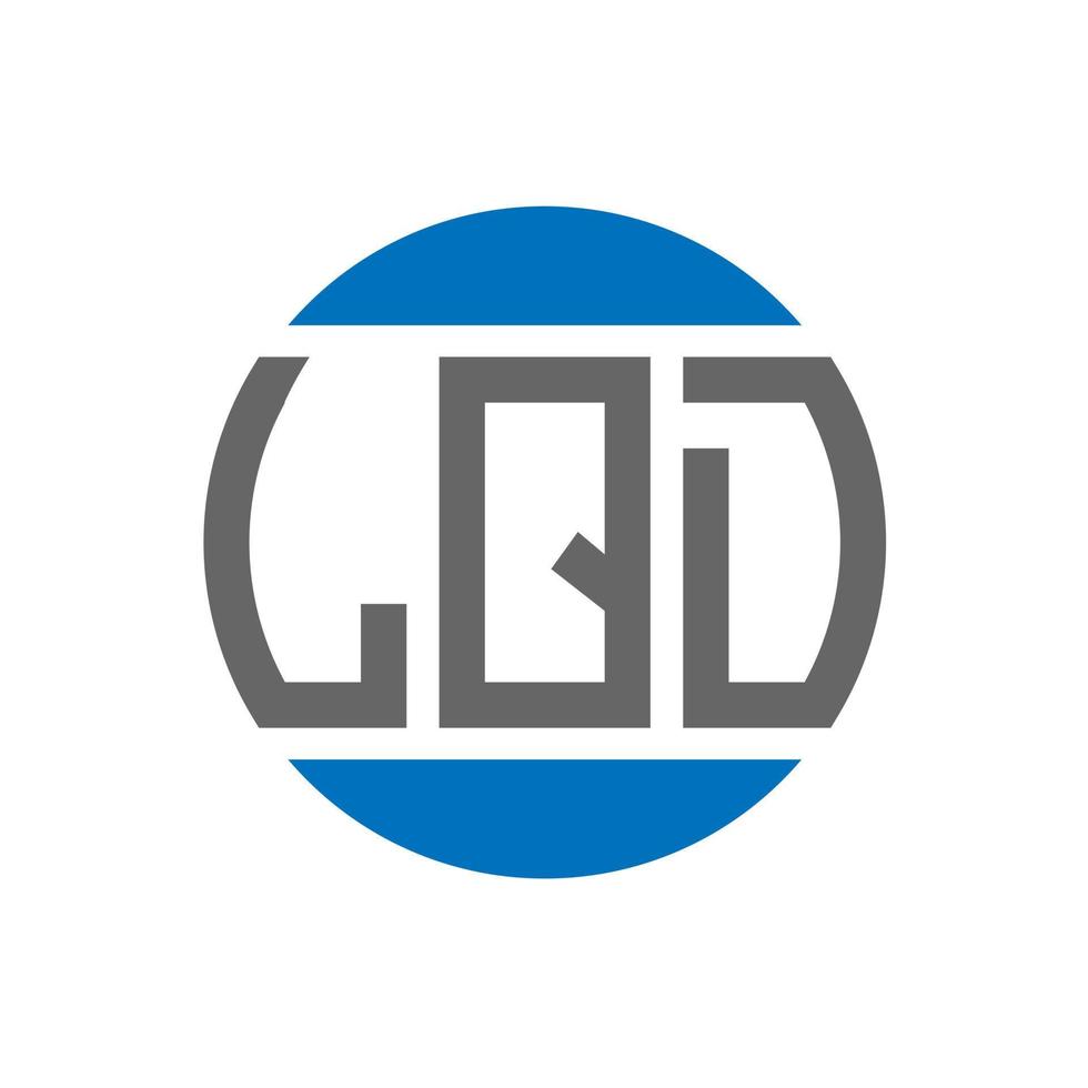 diseño de logotipo de letra lqd sobre fondo blanco. concepto de logotipo de círculo de iniciales creativas lqd. diseño de letras lqd. vector