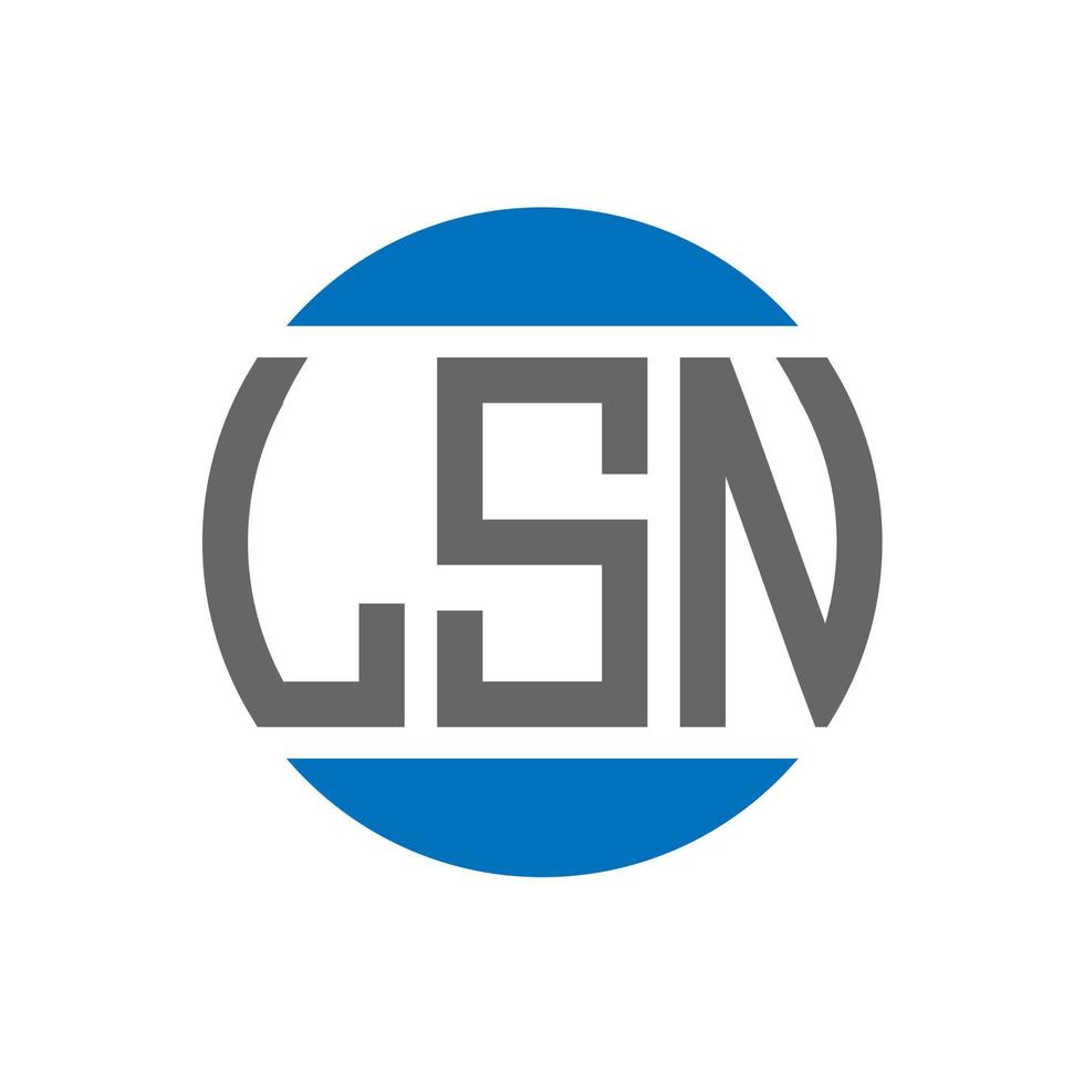 LSN letter logo design on white background. LSN creative initials