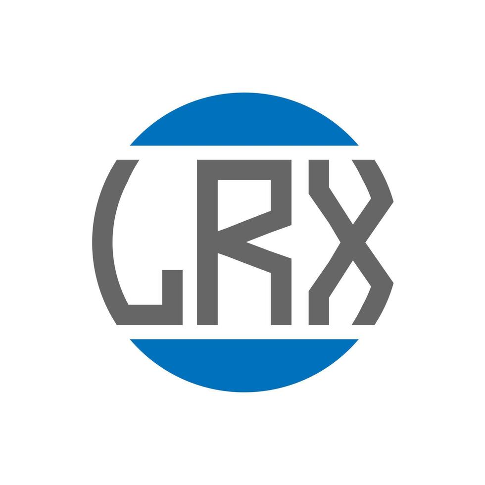 diseño de logotipo de letra lrx sobre fondo blanco. Concepto de logotipo de círculo de iniciales creativas lrx. diseño de letras lrx. vector