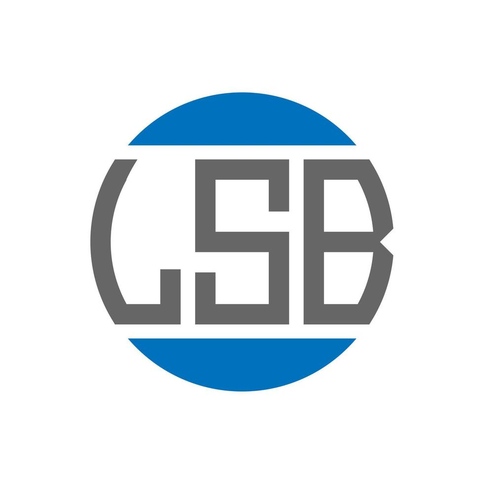 LSB letter logo design on white background. LSB creative initials circle logo concept. LSB letter design. vector