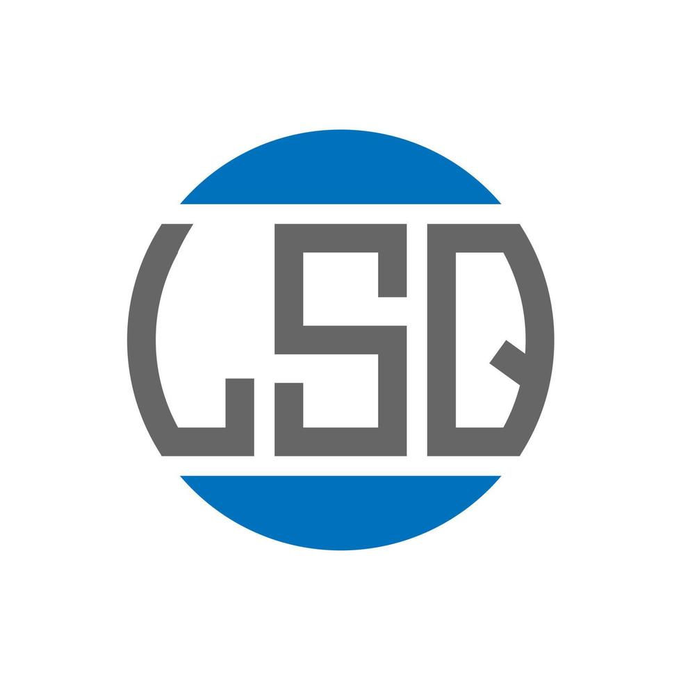 LSQ letter logo design on white background. LSQ creative initials circle logo concept. LSQ letter design. vector