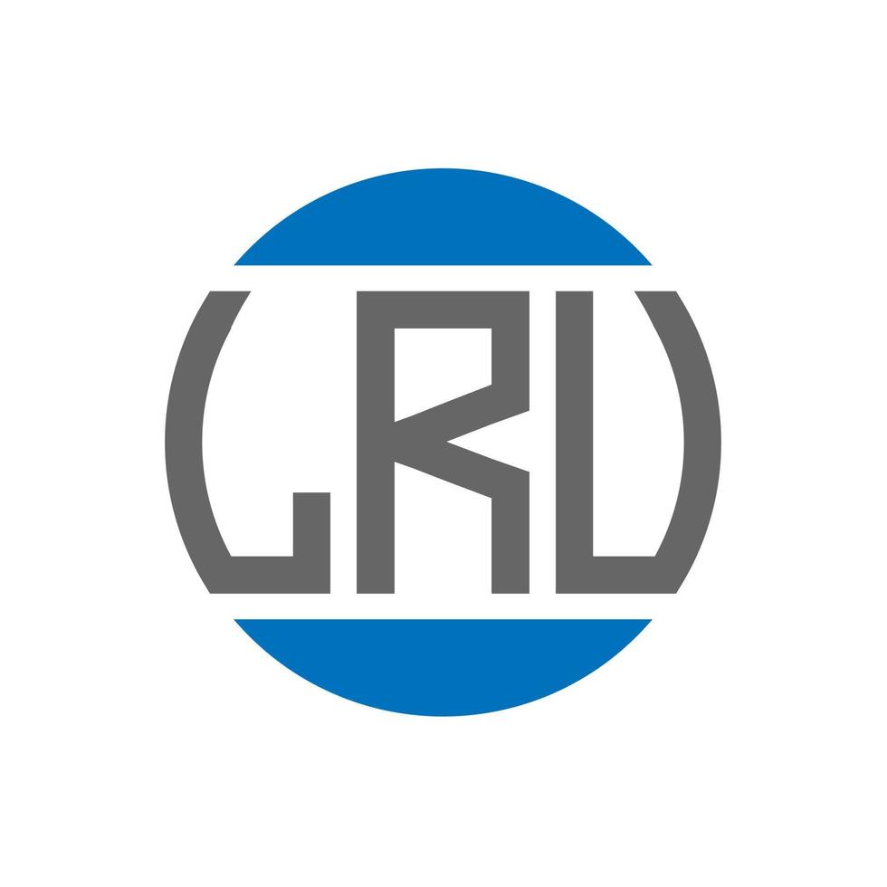 LRU letter logo design on white background. LRU creative initials circle logo concept. LRU letter design. vector
