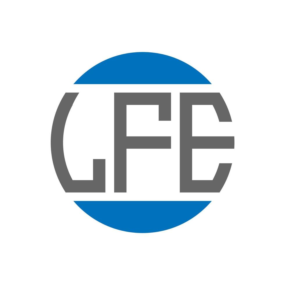 LFE letter logo design on white background. LFE creative initials