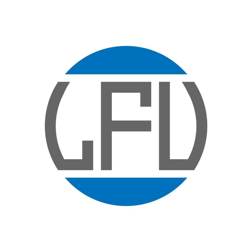 LFU letter logo design on white background. LFU creative initials circle logo concept. LFU letter design. vector