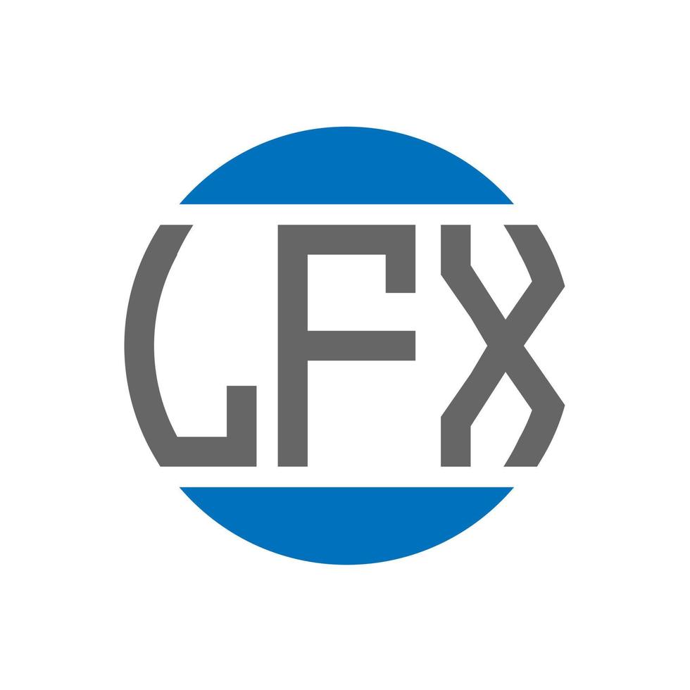 LFX letter logo design on white background. LFX creative initials circle logo concept. LFX letter design. vector