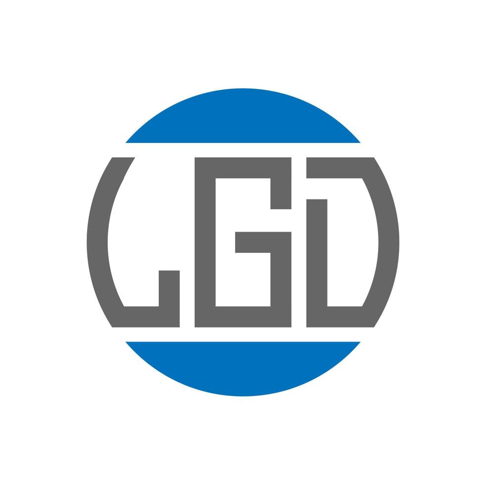 LGD letter logo design on white background. LGD creative initials circle logo concept. LGD letter design. vector