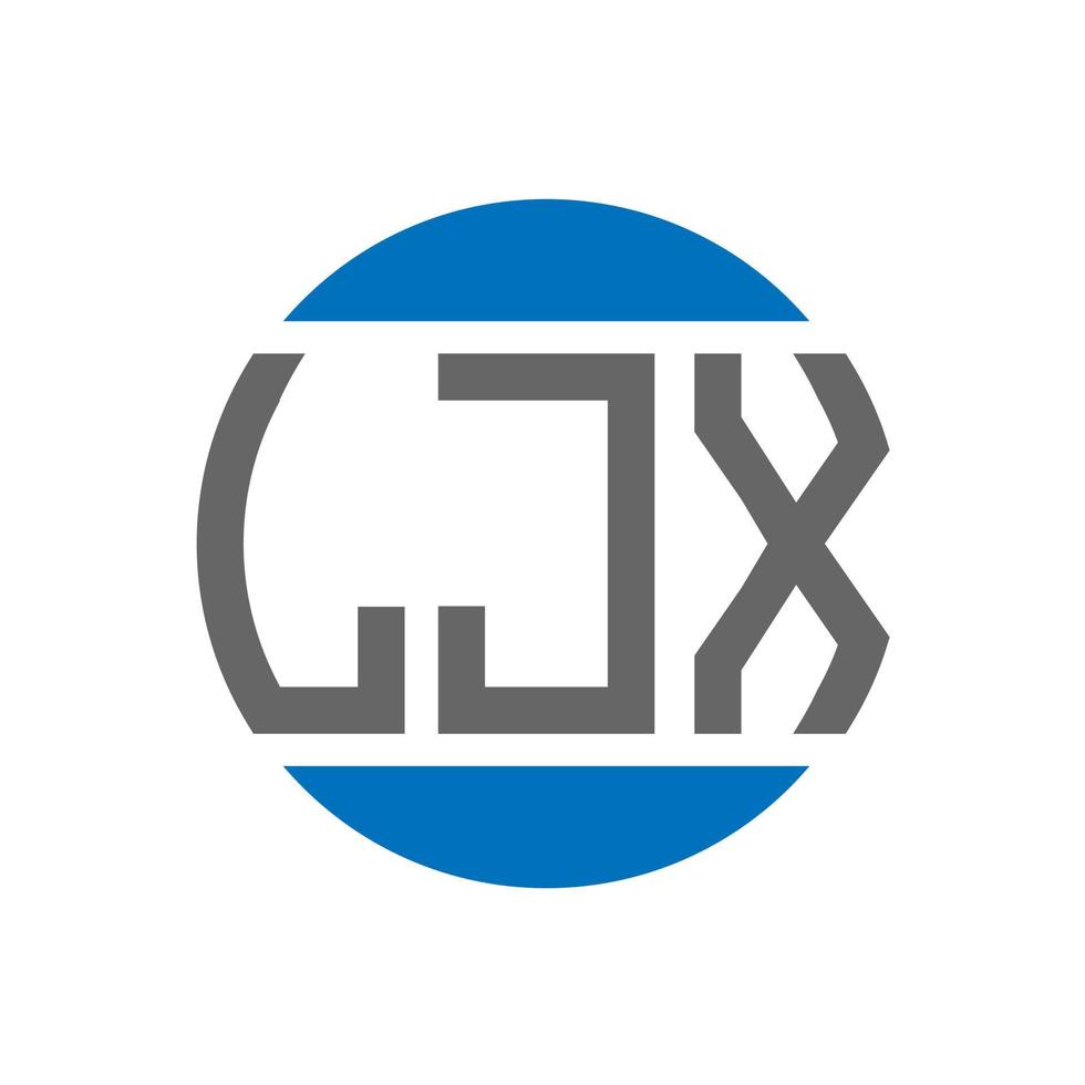 diseño de logotipo de letra ljx sobre fondo blanco. concepto de logotipo de círculo de iniciales creativas ljx. diseño de letras ljx. vector