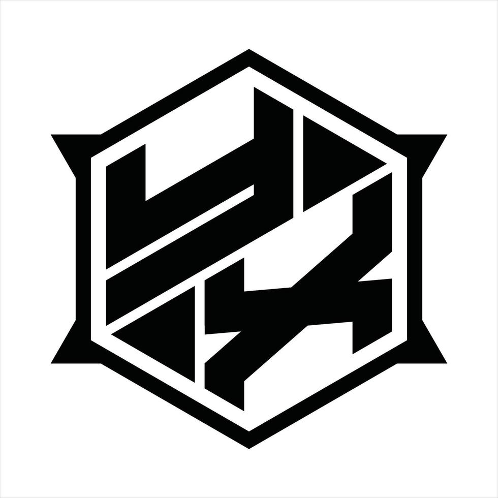 YX Logo monogram design template vector
