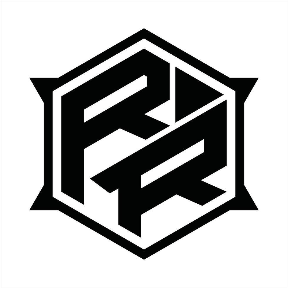 RR Logo monogram design template vector