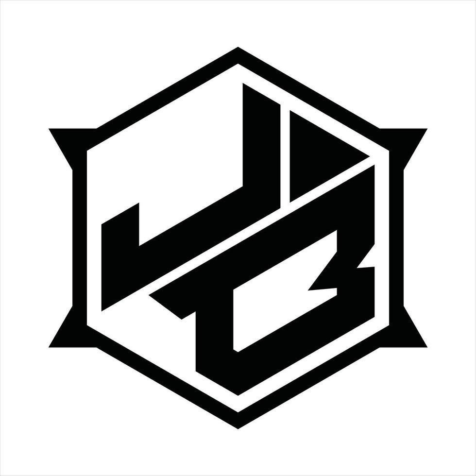 JB Logo monogram design template vector
