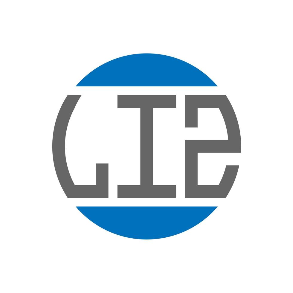 diseño del logotipo de la letra liz sobre fondo blanco. concepto de logotipo de círculo de iniciales creativas de liz. diseño de letras de liz. vector