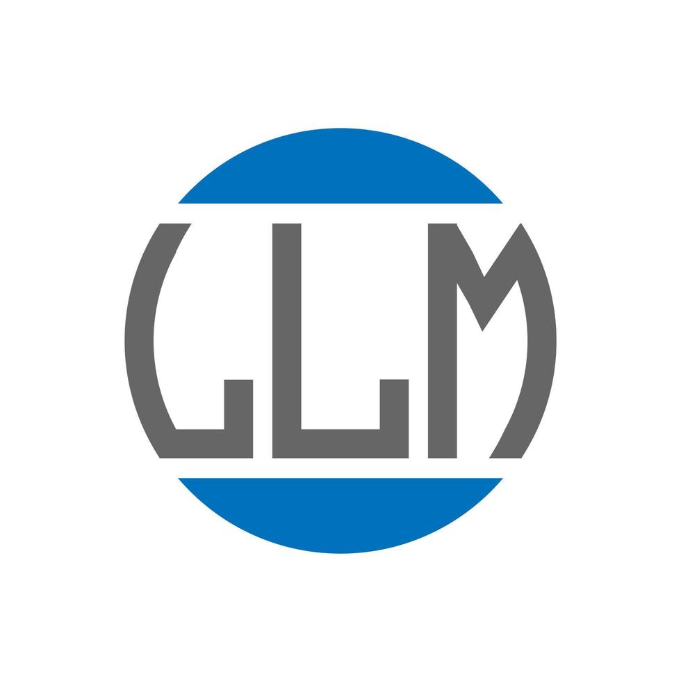 LLM letter logo design on white background. LLM creative initials circle logo concept. LLM letter design. vector