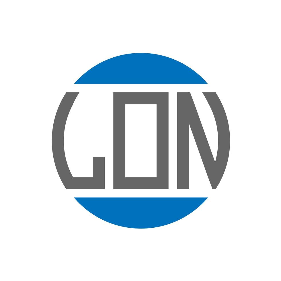 LON letter logo design on white background. LON creative initials circle logo concept. LON letter design. vector