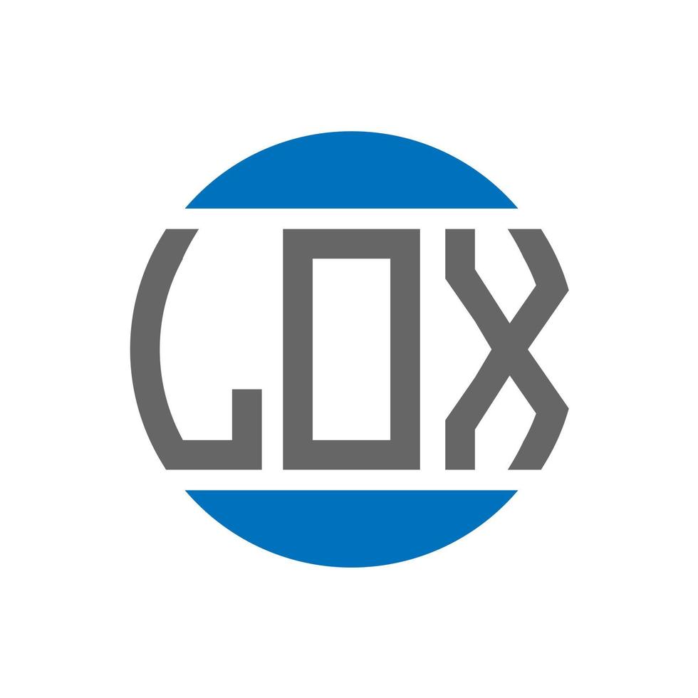 LOX letter logo design on white background. LOX creative initials circle logo concept. LOX letter design. vector
