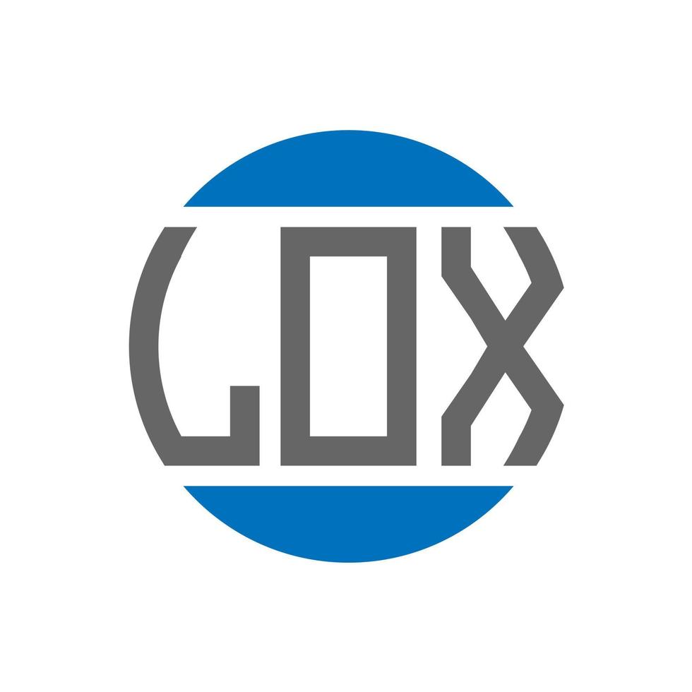 LOX letter logo design on white background. LOX creative initials
