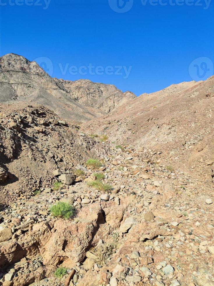 Mountains way in Sinai against clear sky photo