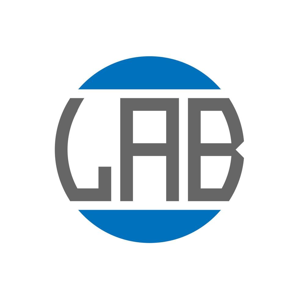 LAB letter logo design on white background. LAB creative initials circle logo concept. LAB letter design. vector