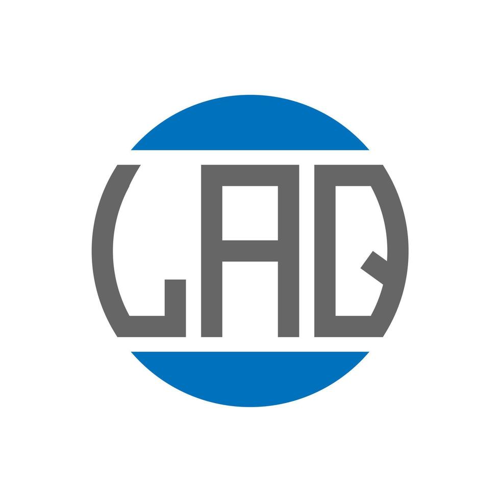 diseño del logotipo de la letra laq sobre fondo blanco. concepto de logotipo de círculo de iniciales creativas laq. diseño de letras laq. vector