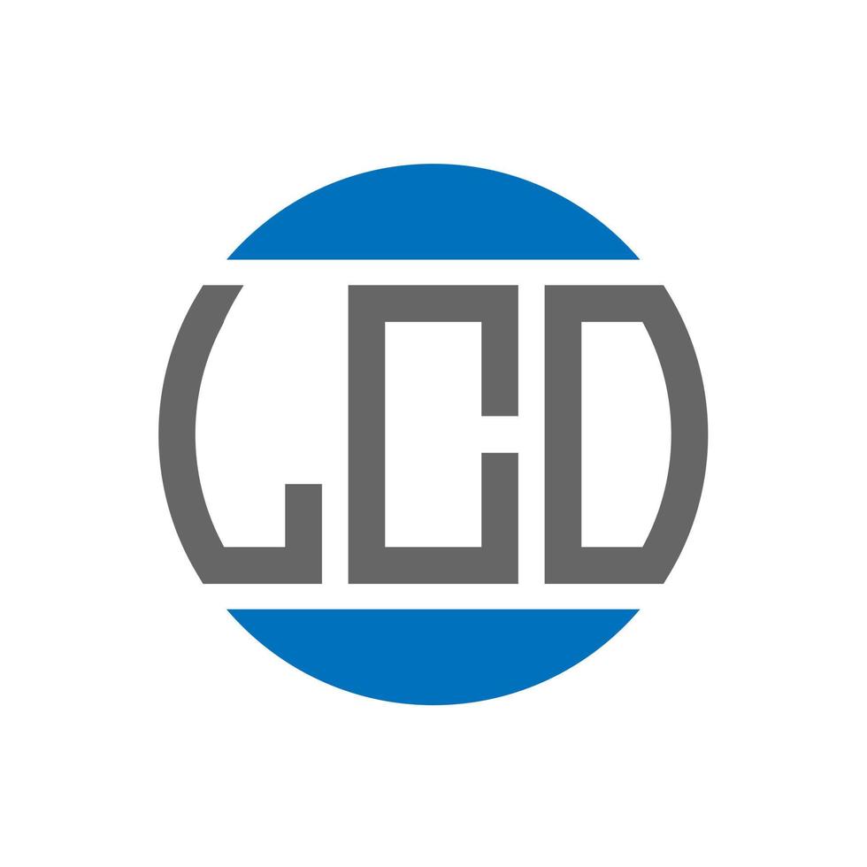 diseño de logotipo de letra lco sobre fondo blanco. concepto de logotipo de círculo de iniciales creativas lco. diseño de letras lco. vector