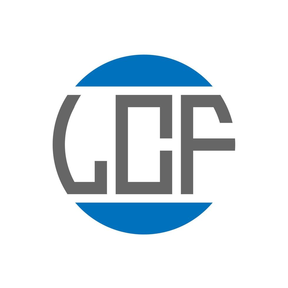 LCF letter logo design on white background. LCF creative initials