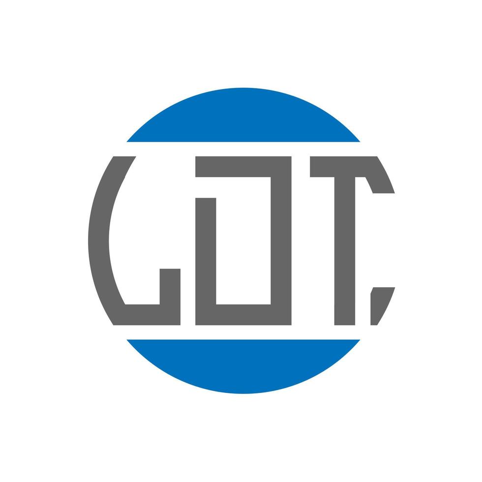 diseño de logotipo de letra ldt sobre fondo blanco. concepto de logotipo de círculo de iniciales creativas de ldt. diseño de letras ltd. vector