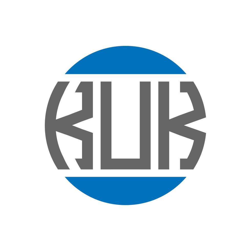 diseño de logotipo de letra kuk sobre fondo blanco. concepto de logotipo de círculo de iniciales creativas de kuk. diseño de letras kuk. vector