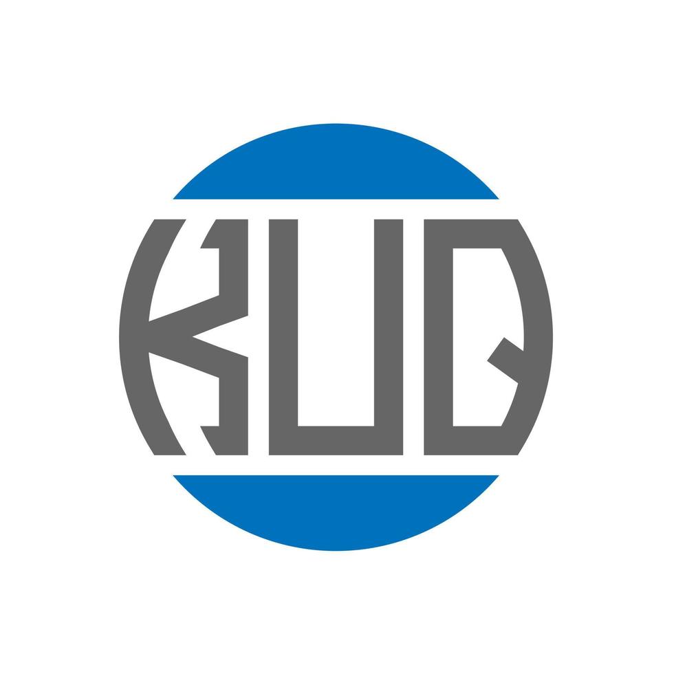 KUQ letter logo design on white background. KUQ creative initials circle logo concept. KUQ letter design. vector