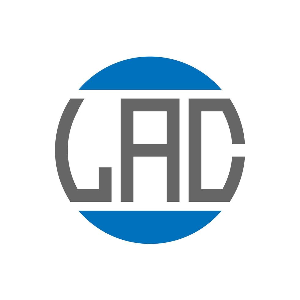 diseño de logotipo de letra lac sobre fondo blanco. concepto de logotipo de círculo de iniciales creativas lac. diseño de letras lac. vector