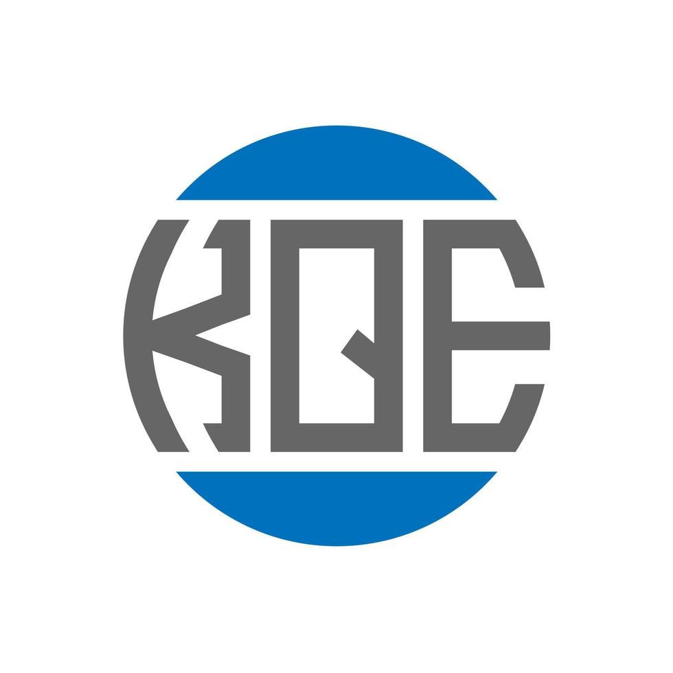 KQE letter logo design on white background. KQE creative initials circle logo concept. KQE letter design. vector