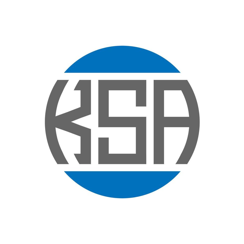 KSA letter logo design on white background. KSA creative initials circle logo concept. KSA letter design. vector