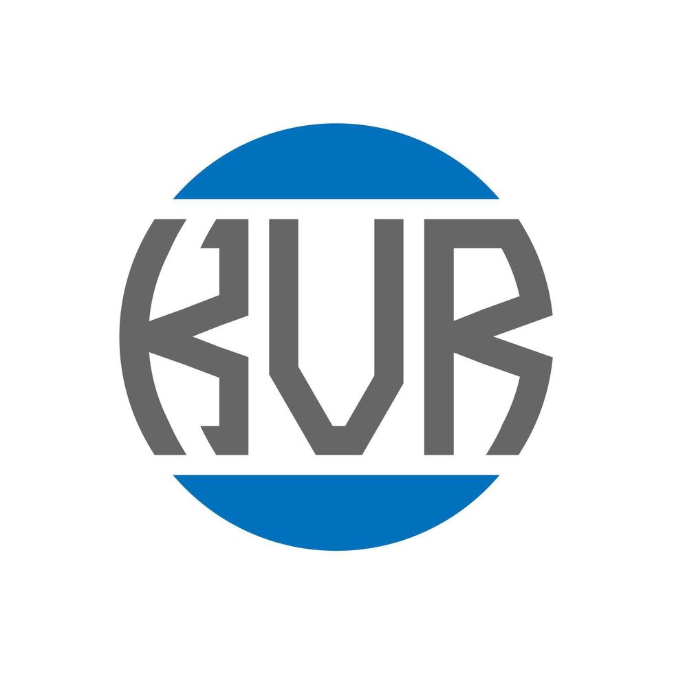 diseño de logotipo de letra kvr sobre fondo blanco. concepto de logotipo de círculo de iniciales creativas kvr. diseño de letras kvr. vector