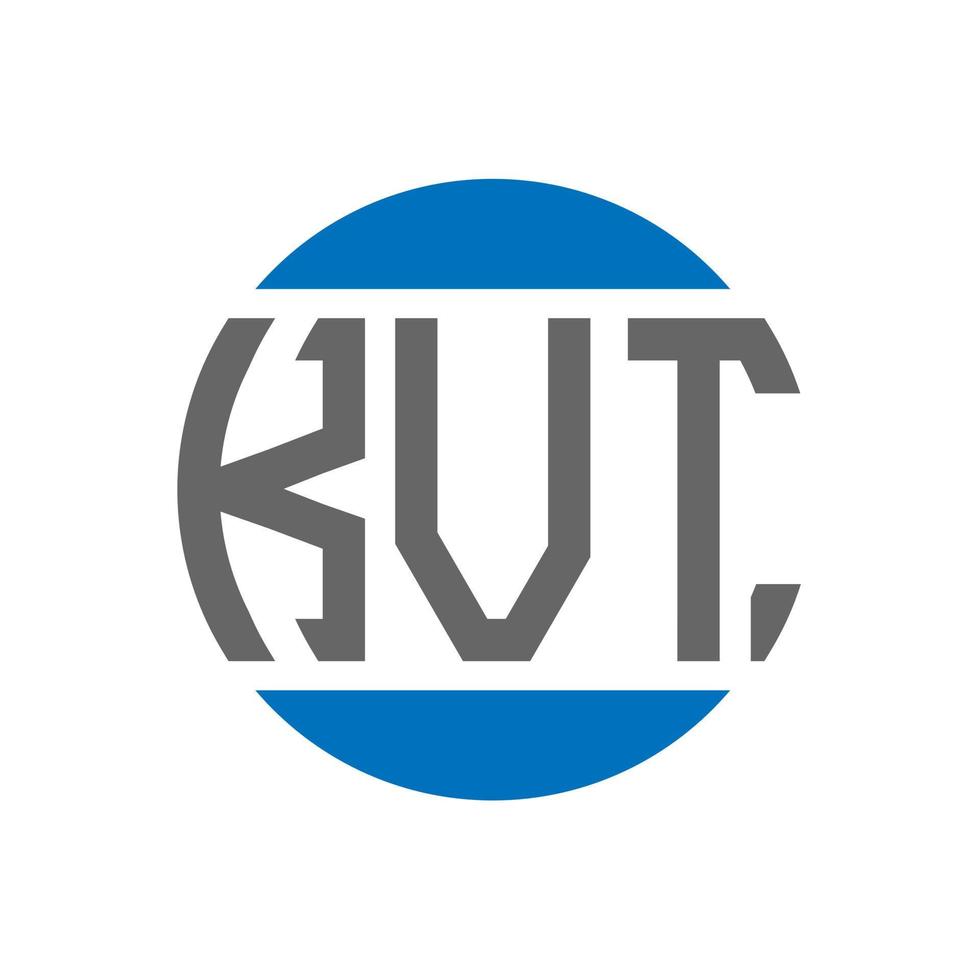 diseño de logotipo de letra kvt sobre fondo blanco. concepto de logotipo de círculo de iniciales creativas kvt. diseño de letras kvt. vector