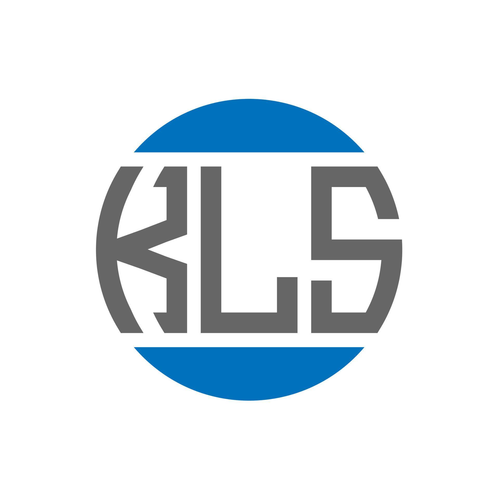 KLS letter logo design on white background. KLS creative initials
