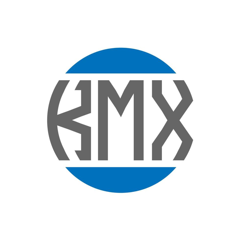KMX letter logo design on white background. KMX creative initials circle logo concept. KMX letter design. vector