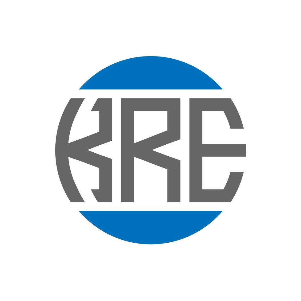 KRE letter logo design on white background. KRE creative initials ...