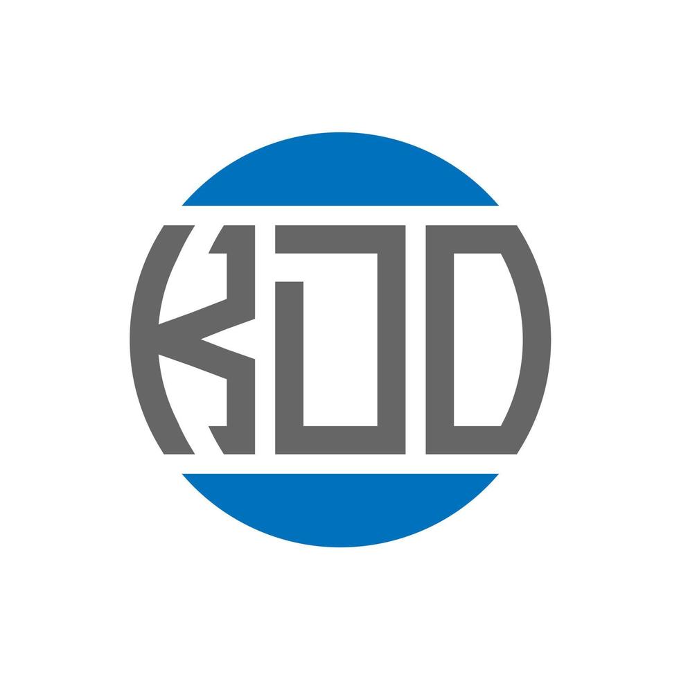 diseño de logotipo de letra kdo sobre fondo blanco. concepto de logotipo de círculo de iniciales creativas kdo. diseño de letras kdo. vector